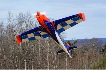 EXTREMEFLIGHT-RC EXTRA 300 78" V3 Plus ORANGE / BLAU ARF mit Tragflächen-Schnellverschluss